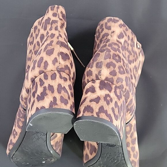 SAM&LIBBY LEOPARD PRINT SIDE ZIPPER CLOSURE WOMEN'S BOOTS - Picture 14 of 16